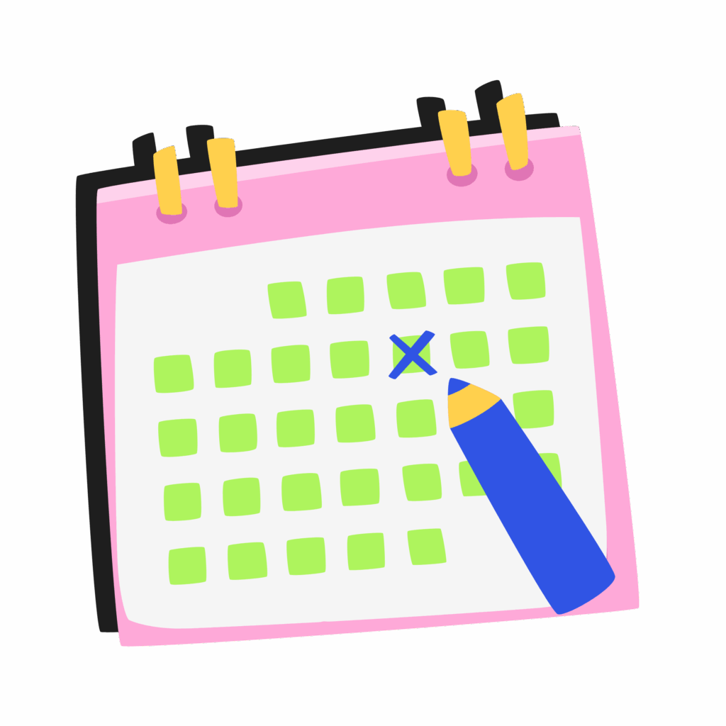 calendar-with-marked-day-and-pencil-